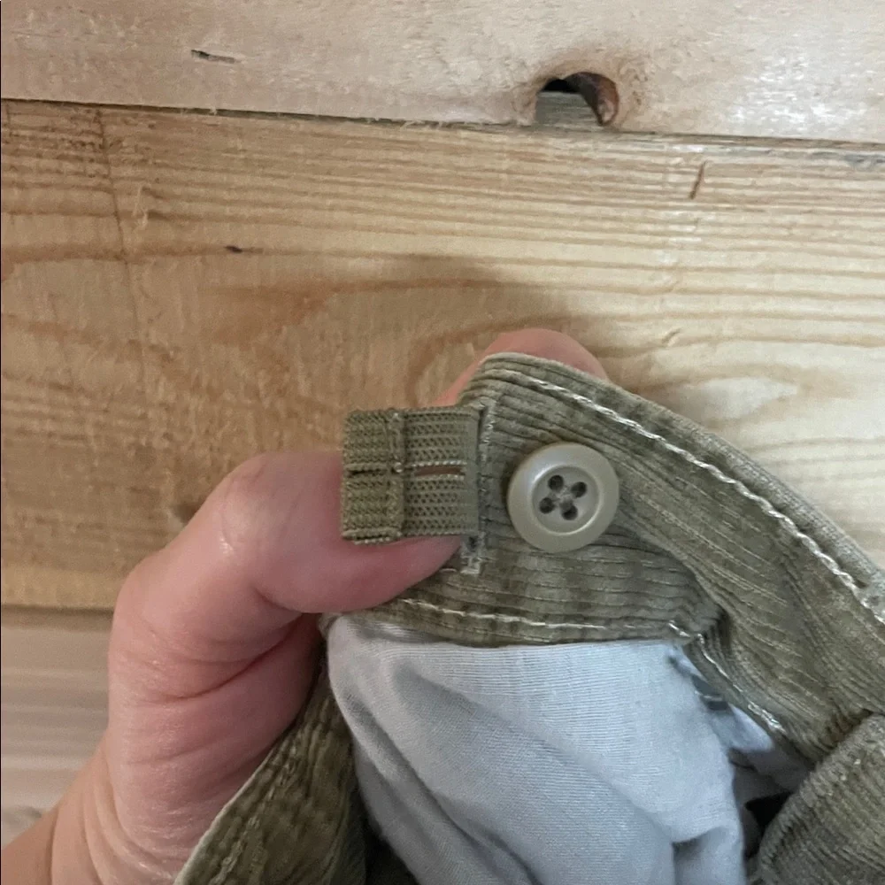 Old Navy size 10 Dark Khaki Color Soft Corduroy Straight Pants with Pockets
